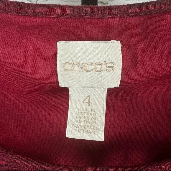 Chico’s Red Heathered Ribbed Dress Size XXL - Picture 3 of 7
